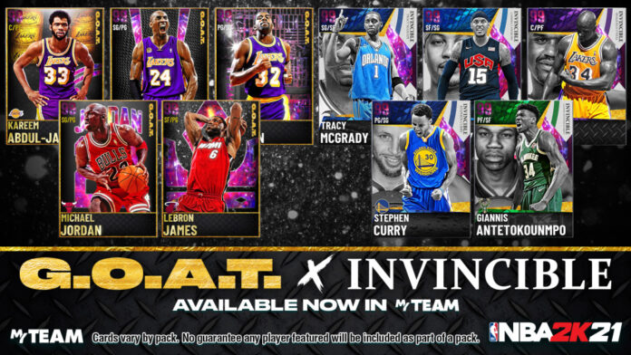 NBA 2K21 MyTeam Limited Edition GOAT X Invincible Packs Und Boxen