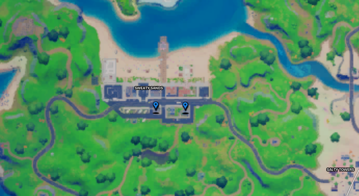 Wo man Bücher bei Holly Hedges und Sweaty Sands in Fortnite findet - Holly Hedges Map