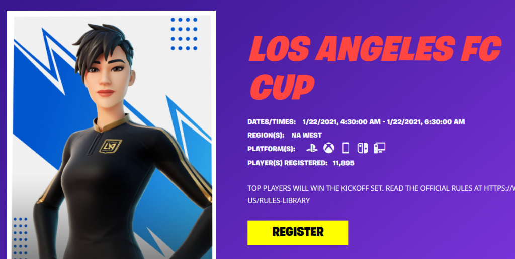 Los Angeles FC Fortnite Cup Register Zeitplan