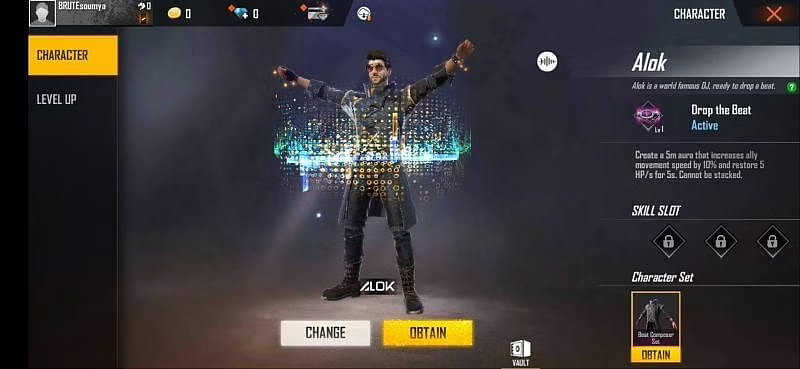 Alok Free Fire DJ Charakter