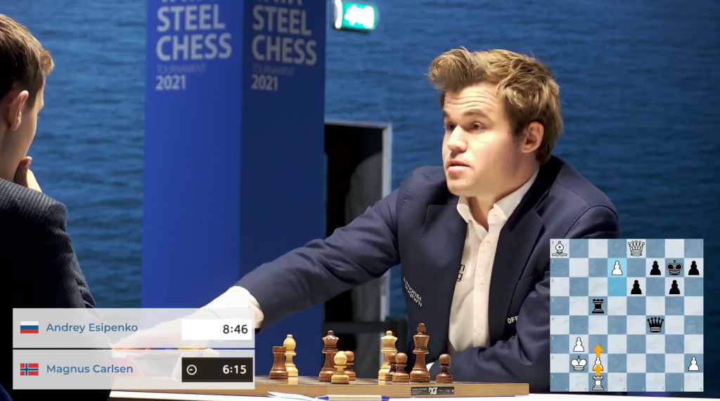 Magnus Carlsen verärgert