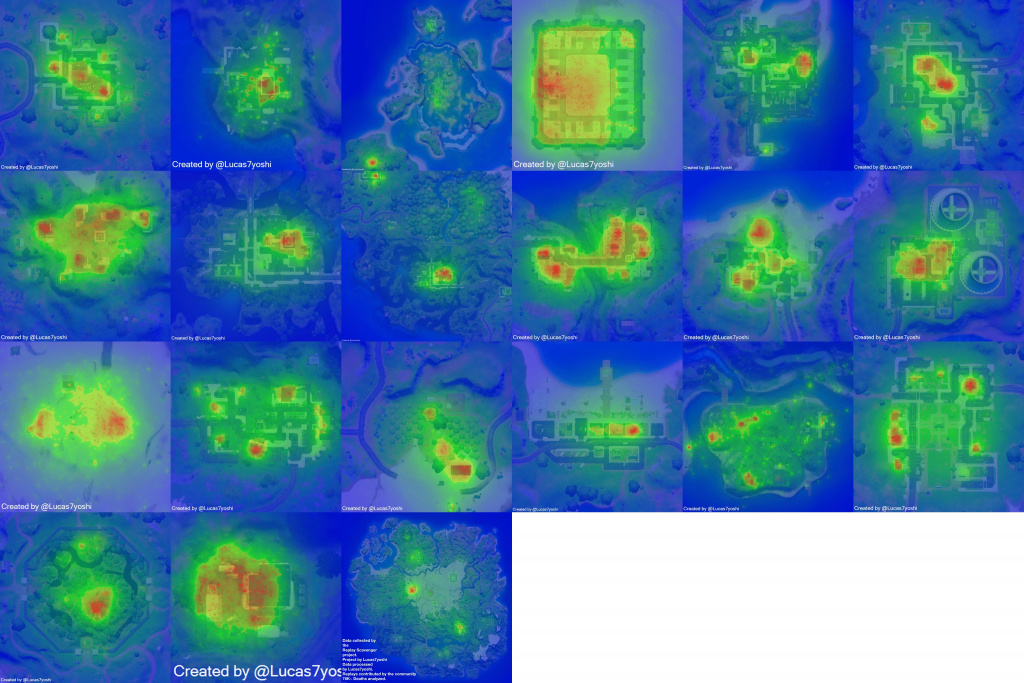 Fortnite Staffel 5 tödlichste Orte POI Todesfälle Headmaps