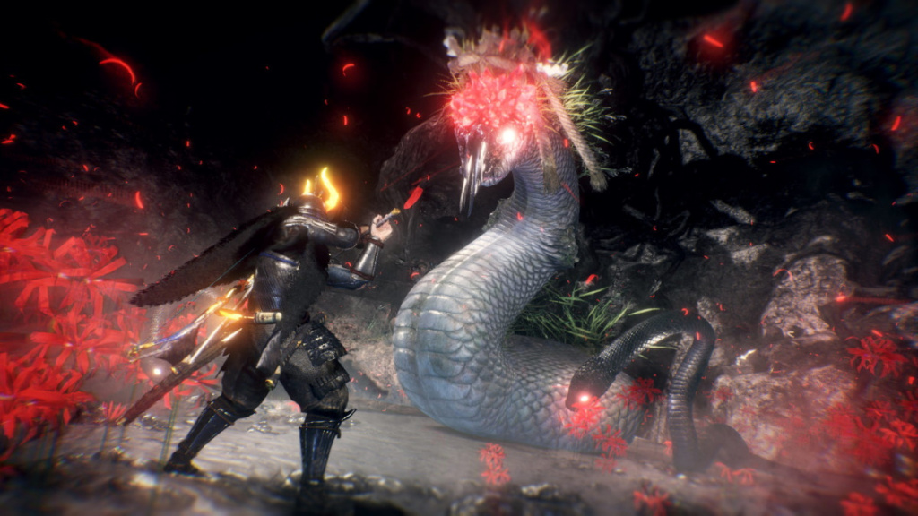 Nioh 2 Snake Boss Yatsu kein Kami-Führer