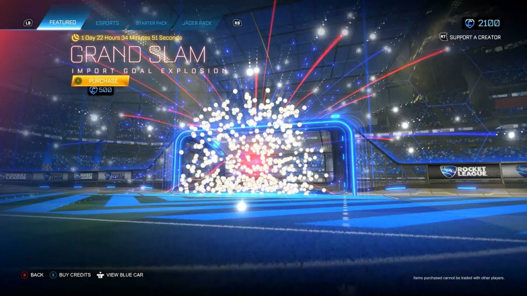 Baseball Grand Slam Rocket League Ziel Explosion