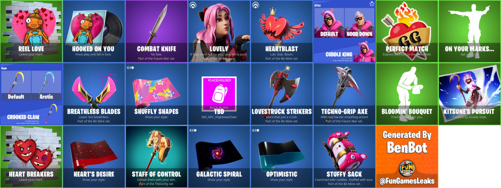 Fortnite v15.30 Update Valentinstag Skins durchgesickert Kosmetik Emotes