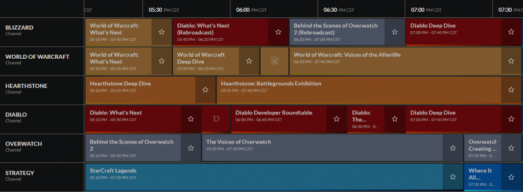 Blizzconlone Zeitplan