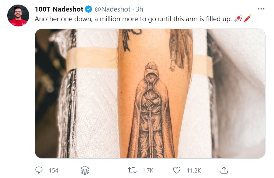 Nadeshot Tattoo Sex ist vorübergehend