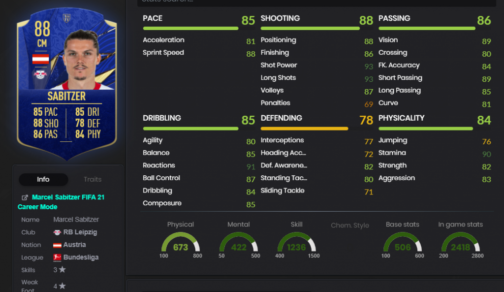 FIFA 21 Marcel Sabitzer TOTY Lobende Erwähnung SBC ...