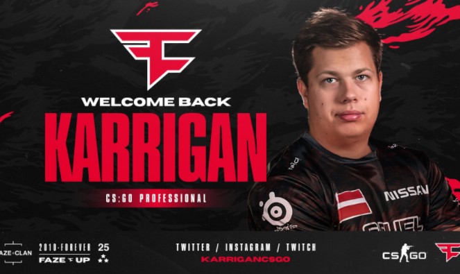 Karrigan returns to FaZe Clan, as olofmeister steps down