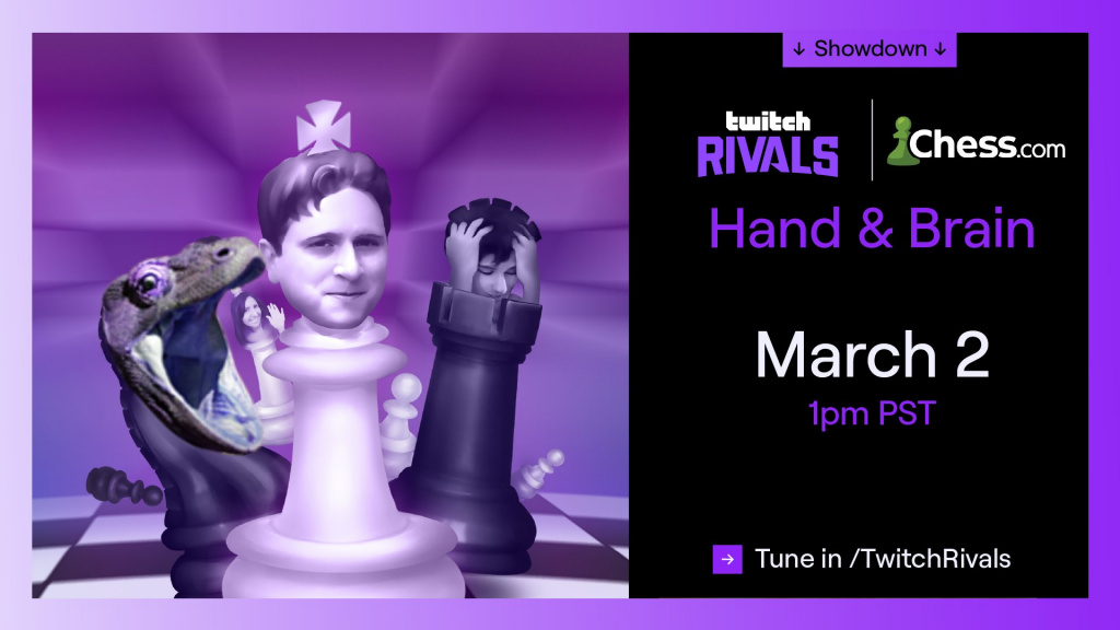 Twitch Rivals chess Hand & Brain showdown schedule how to watch players prize pool