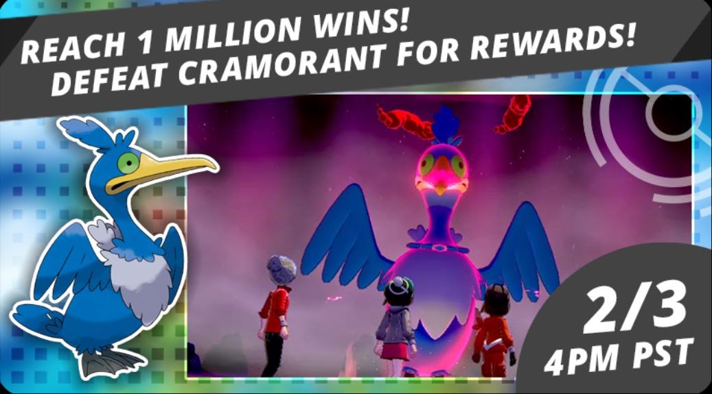 When is the Cramorant Max Raid in Pokémon Sword & Shield?