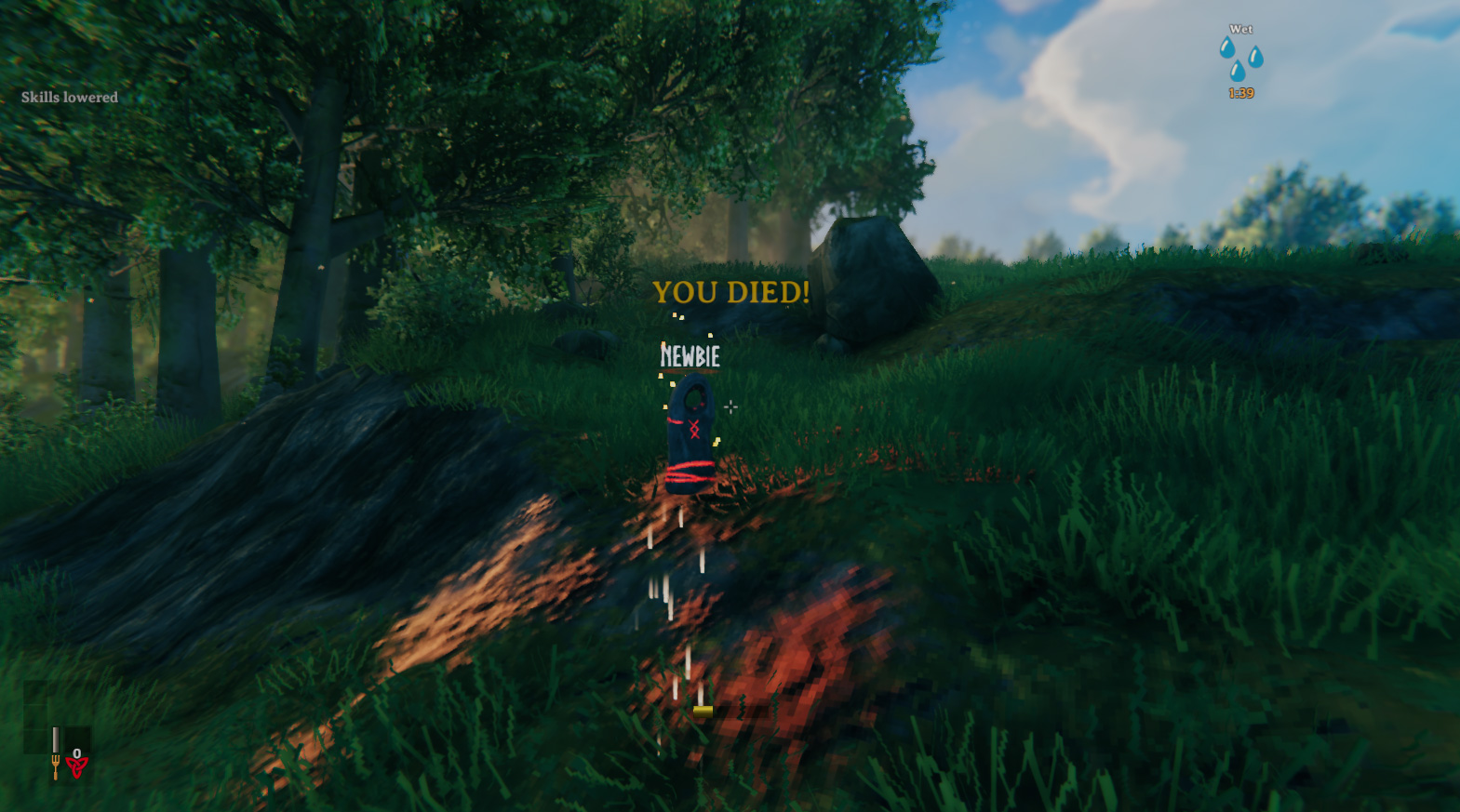 What happens when you die in Valheim?