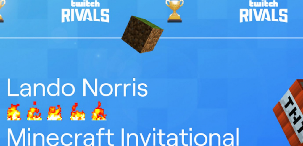 Zuckende Rivalen Lando Norris Minecraft Invitational Teams streamen