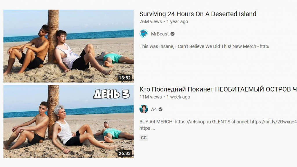 mrbeast thumbnail stehlen gestohlene russische