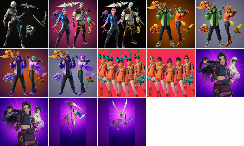 Fortnite v16.10 Kosmetik Skins bündelt Artikel Wraps Emotes durchgesickert