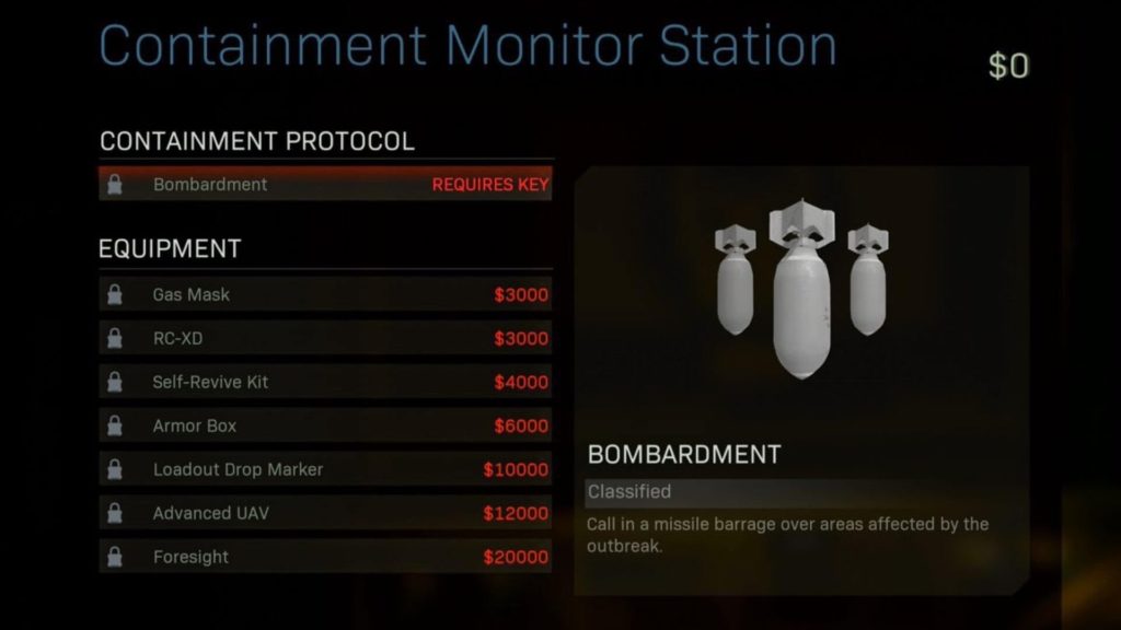 So erhalten Sie die Bombardierungssträhne in Warzone - Containment Monitor Station Kaufen Sie das Menü Call of Duty Warzone