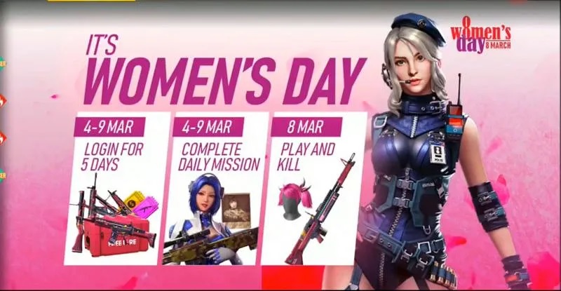 Free Fire Happy Women's Day Event: How to get crates, heroes, and more for free