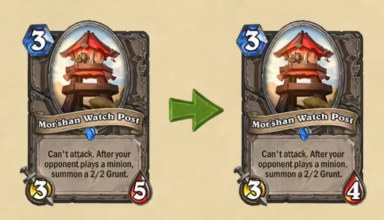 Hearthstone Mor shan Watch Post nerf