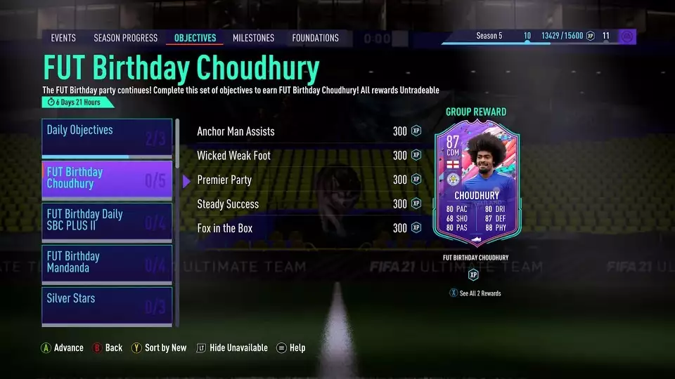 Hamza Choudhury FUT Geburtstagsziele