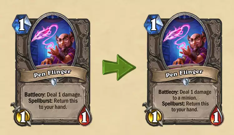 Hearthstone Pen Flinger Nerf