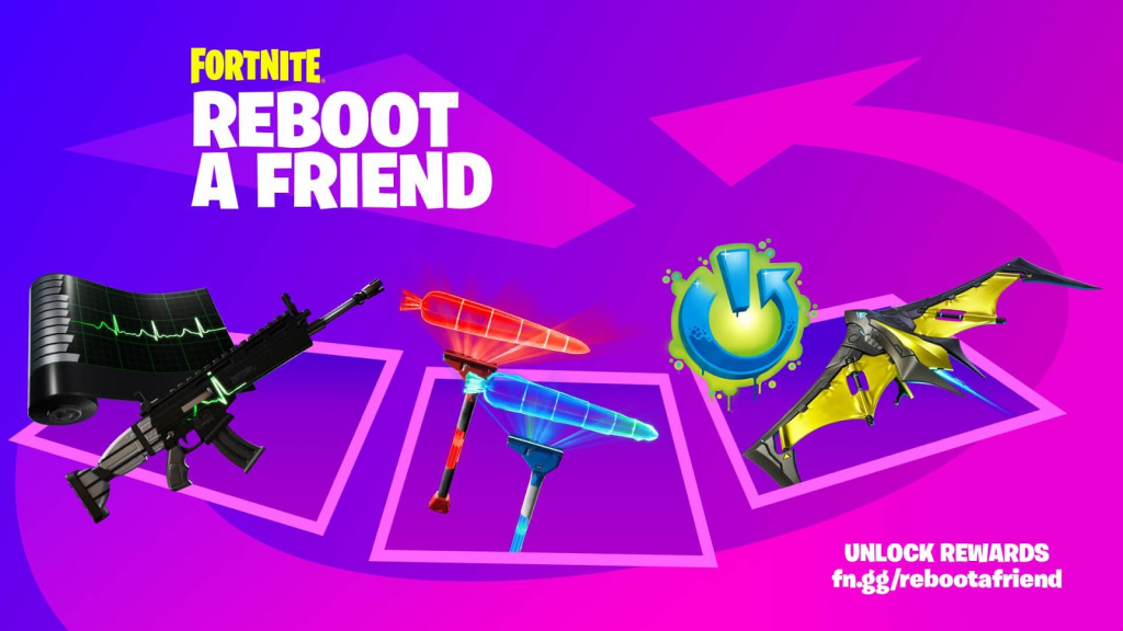 So erhalten Sie kostenlose Belohnungen von Reboot a Friend in Fortnite