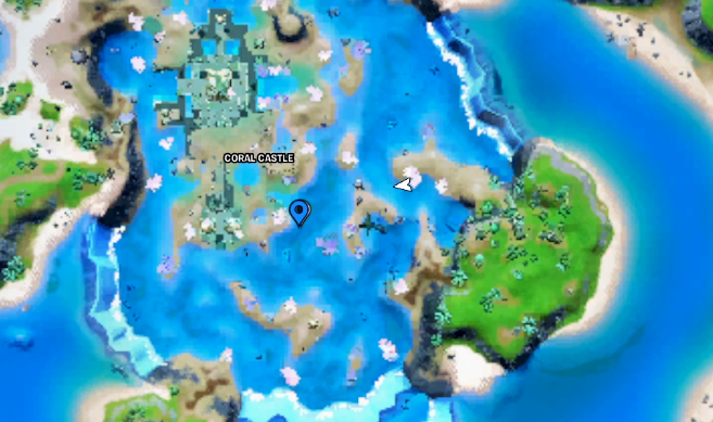 Zeitfahren beim Schwimmen in Coral Castle Fortnite