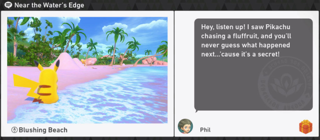 Neue Pokemon Snap Blushing Beach Day-Anfragen - In der Nähe des Wassers