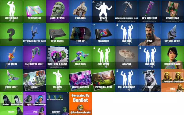 Fortnite v16.40 Update durchgesickert Kosmetikartikel Bündel Skins Outfits Emotes