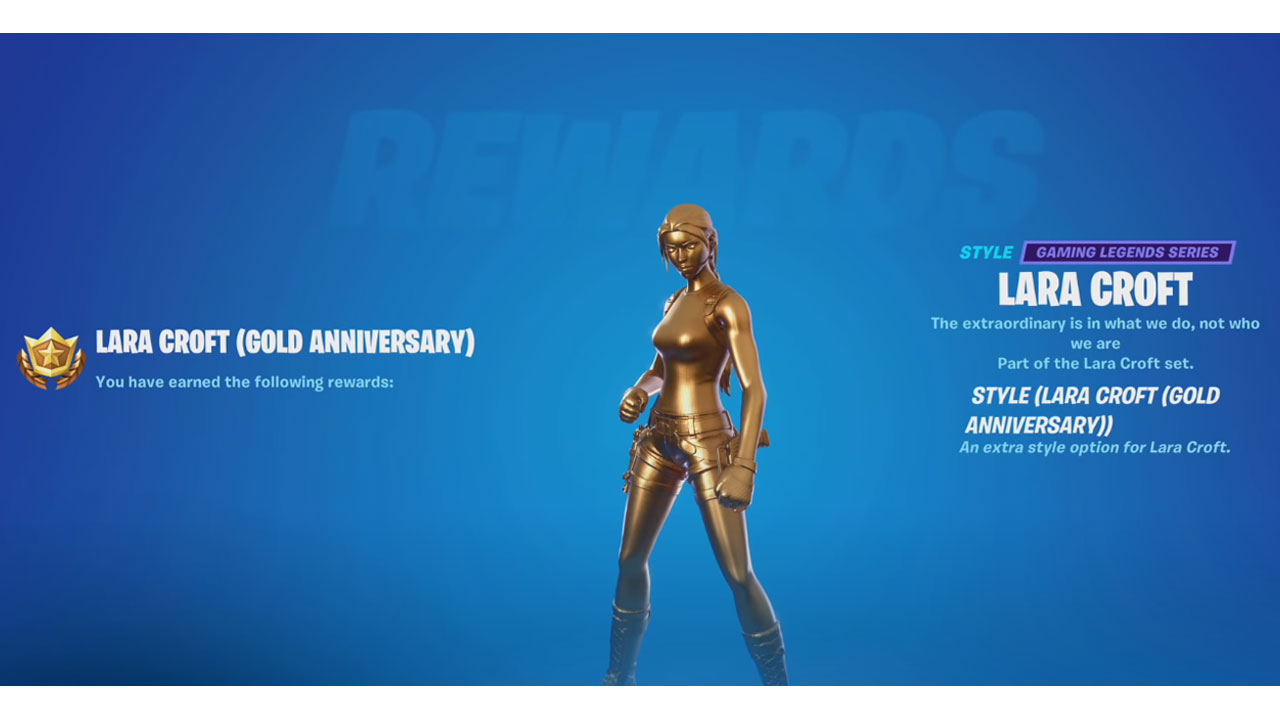 So erhalten Sie die Gold Lara Croft Skin in Fortnite