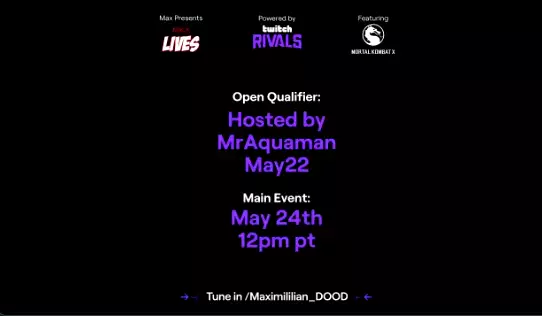 Twitch Rivals Max präsentiert MKX Lives Schedule