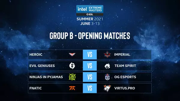 IEM Summer 2021, wie man den Preispool der Teams im Zeitplanformat ansieht