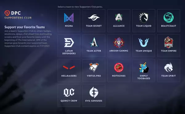 Dota 2 Unterstützer Club Valve Pro Szene, wie man Bundles unterstützt