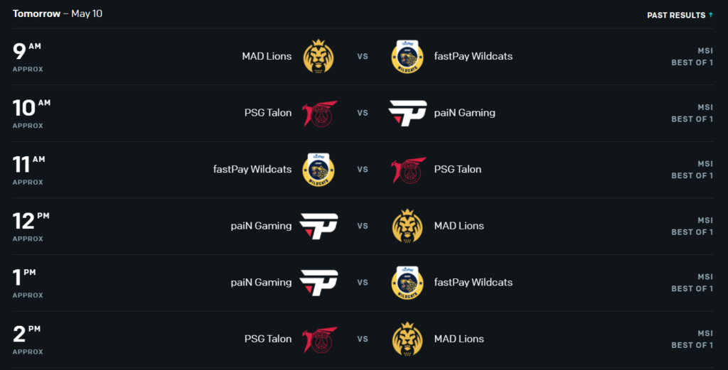 League of Legends Mid-Season Invitational Day 5 Zeitplan