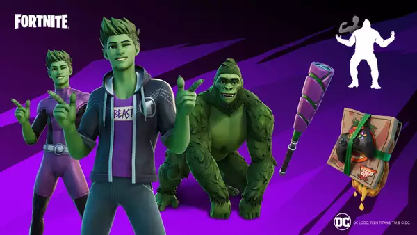 Wie bekomme ich Fortnite Beast Boy Skin Outfit zurück Bling für kostenlose Teen Titans Cup