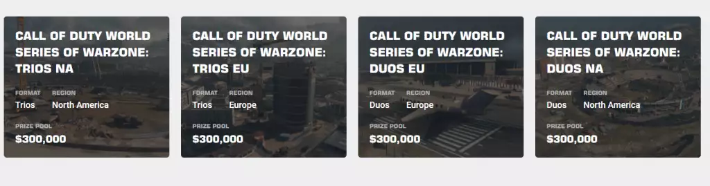 World Series of Warzone-Zeitplan