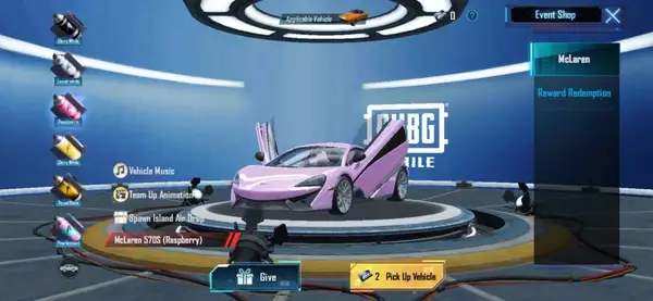 PUBG Mobile x Mclaren Collab Mclaren Drift Event alle Belohnungen, wie man alle Skins bekommt