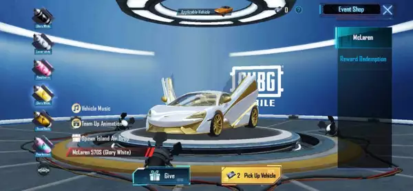 PUBG Mobile x Mclaren Collab Mclaren Drift Event alle Belohnungen, wie man alle Skins bekommt