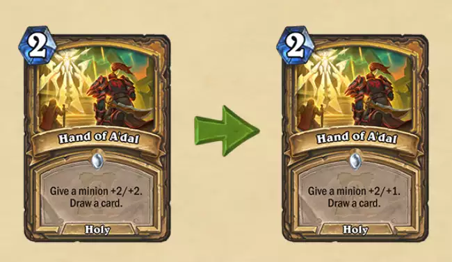 Hearthstone 20.4 Patch Notes ändern Nerfs Hand of A dal