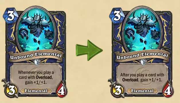 Hearthstone 20.4 Patch Notes-Nerfs-Änderungen Unbound Elemental