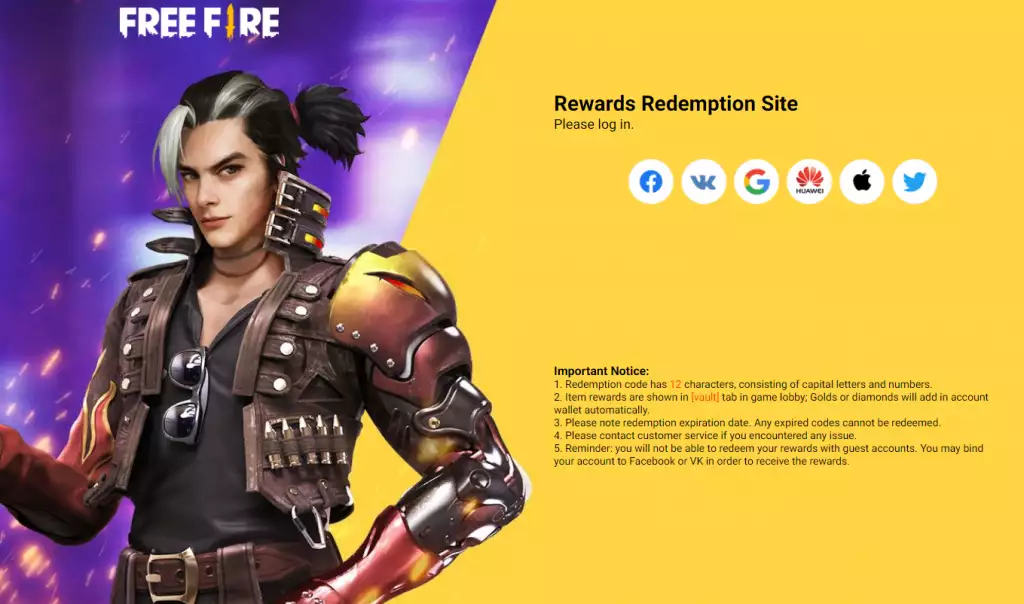 Garena Free Fire 3. Juni Codes und Belohnungen einlösen