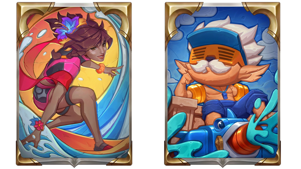 Legends of Runeterra 2.10.0 Update Pool Party Champion Skins Boards Card Backs Bundles