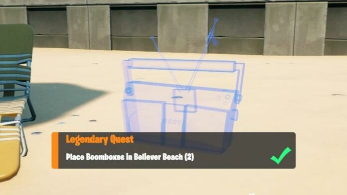 Wo man Boomboxen am Believer Beach in Fortnite Season 7 platziert?
