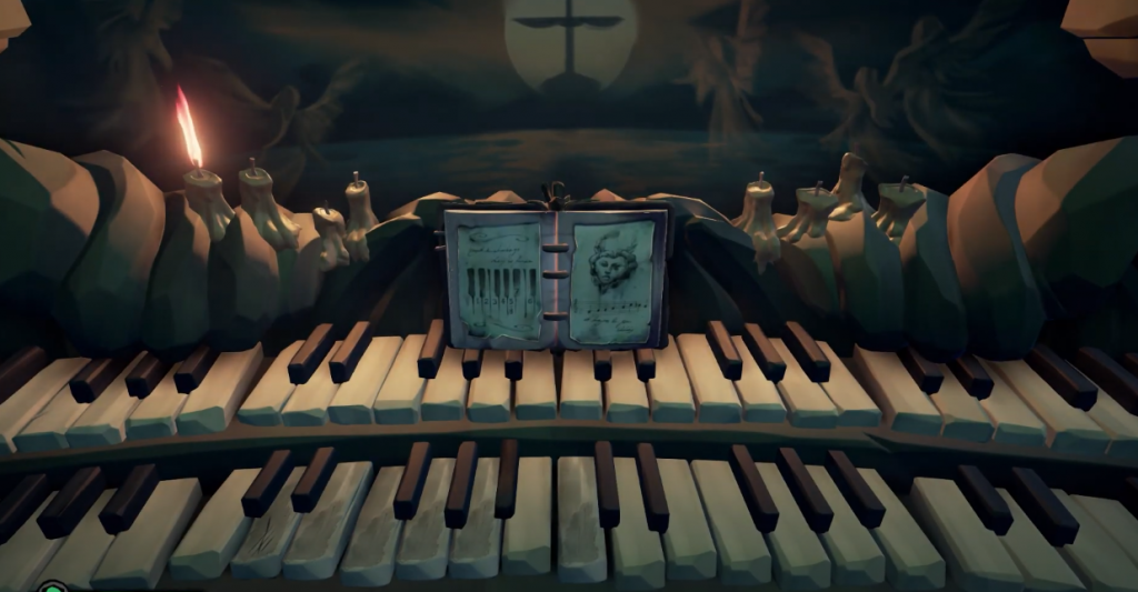 Sea of ​​Thieves Dark Brethren Tall Tale Anleitungs-Orgel-Puzzle