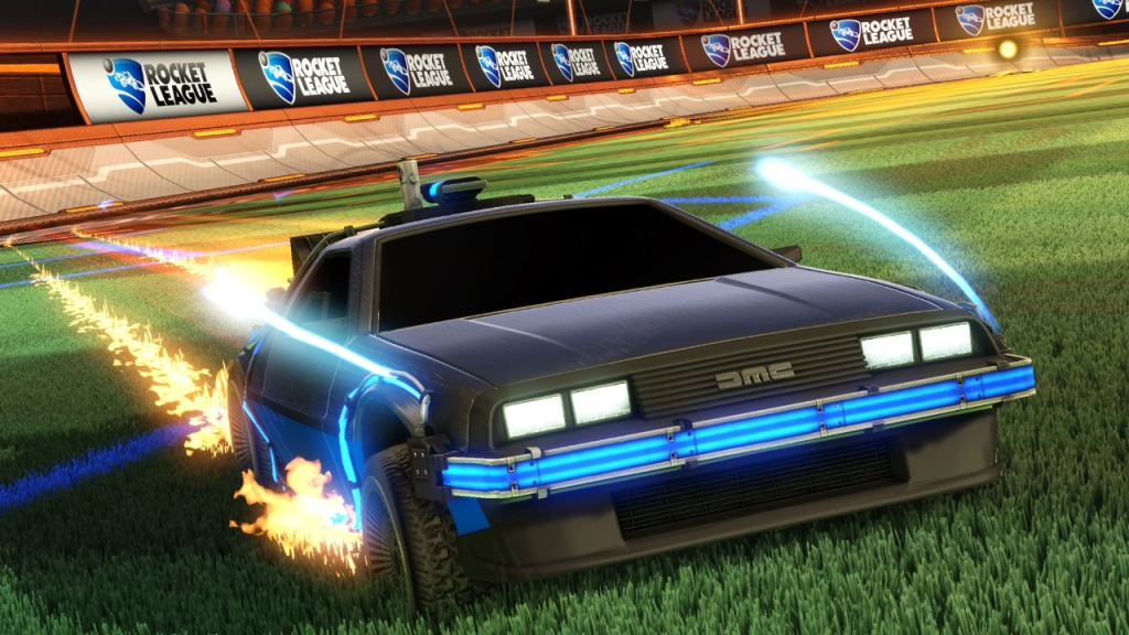 rocket league, rlcs, zurück in die zukunft, delorean, zeitmaschine, marty mcfly, dlc, bündel, pass, item shop, kosten, preis, credits, artikel, inhalt, liste, dauer, datum, release, zeit