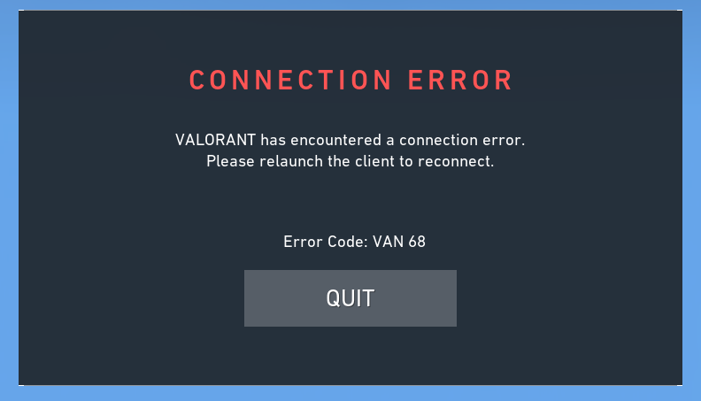 Valorant-Fehlercode: VAN 68 - Spieler melden Serverausfall