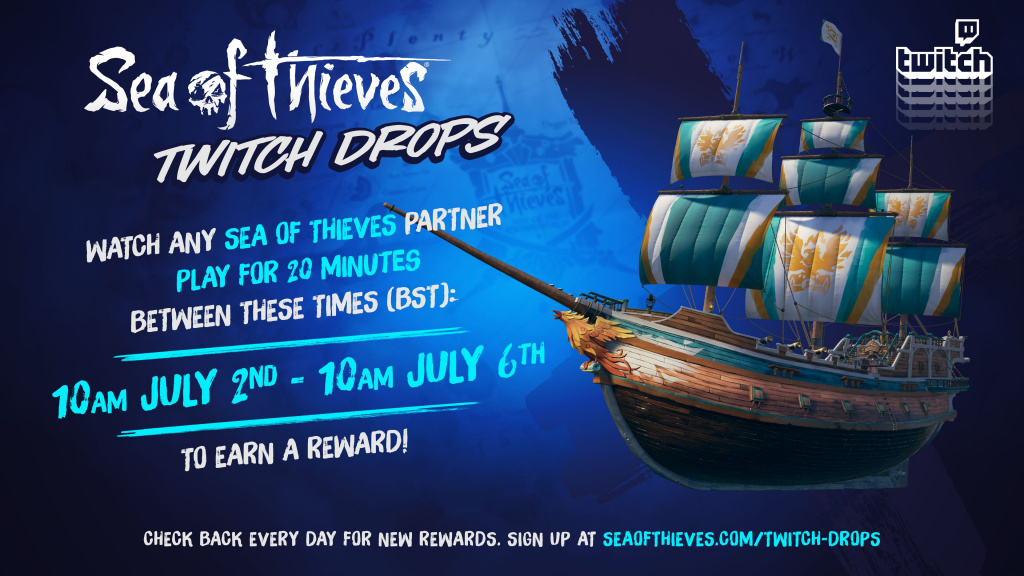 Sea of ​​Thieves Twitch Drop (Juli 2021): So erhalten Sie eine kostenlose vergoldete Phoenix-Galionsfigur, ein Drehleier-Show-Off-Emote und mehr