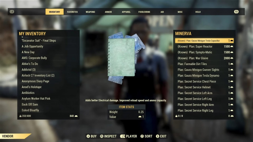 Fallout 76 Minerva Goldbarrengeschäft