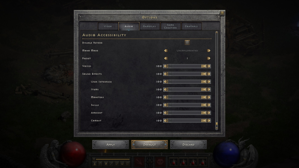 d2r diablo 2 wiederbelebte Audio-Zugänglichkeitsfunktion