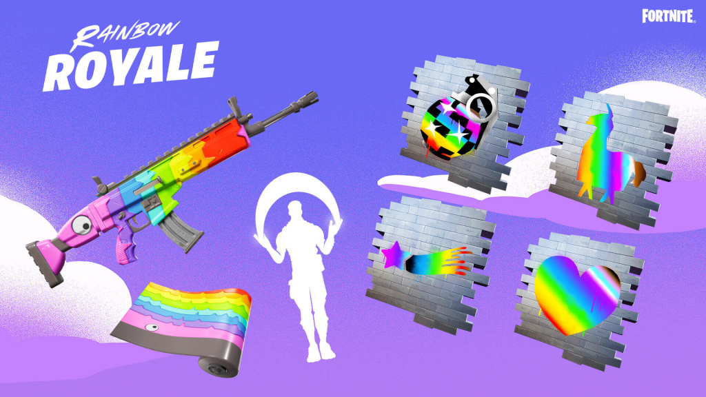 Alle kostenlosen Fortnite Rainbow Royale-Artikel