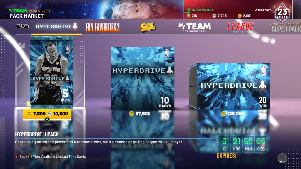 NBA 2K21 Hyperdrive II Pack-Markt